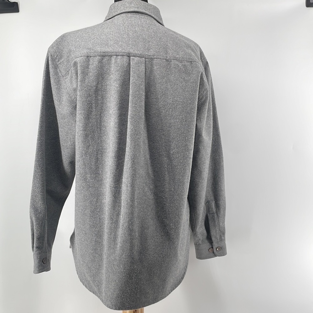 Women's Gray Button-Front Shacket Jacket - Picture 9 of 10